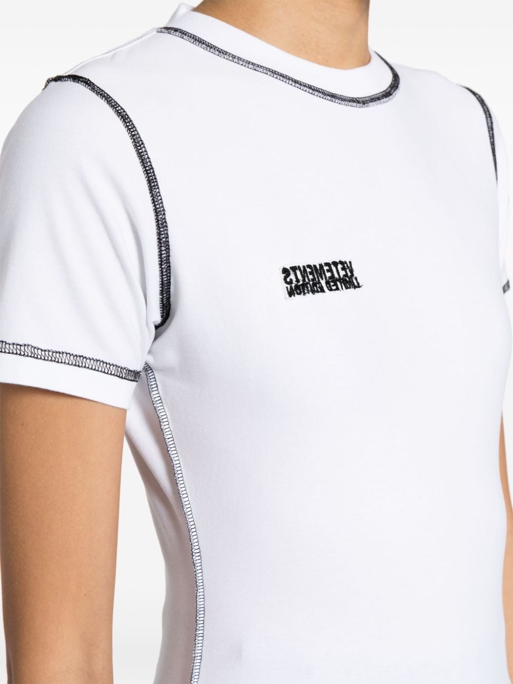 logo-patch stretch-cotton T-shirt - 5