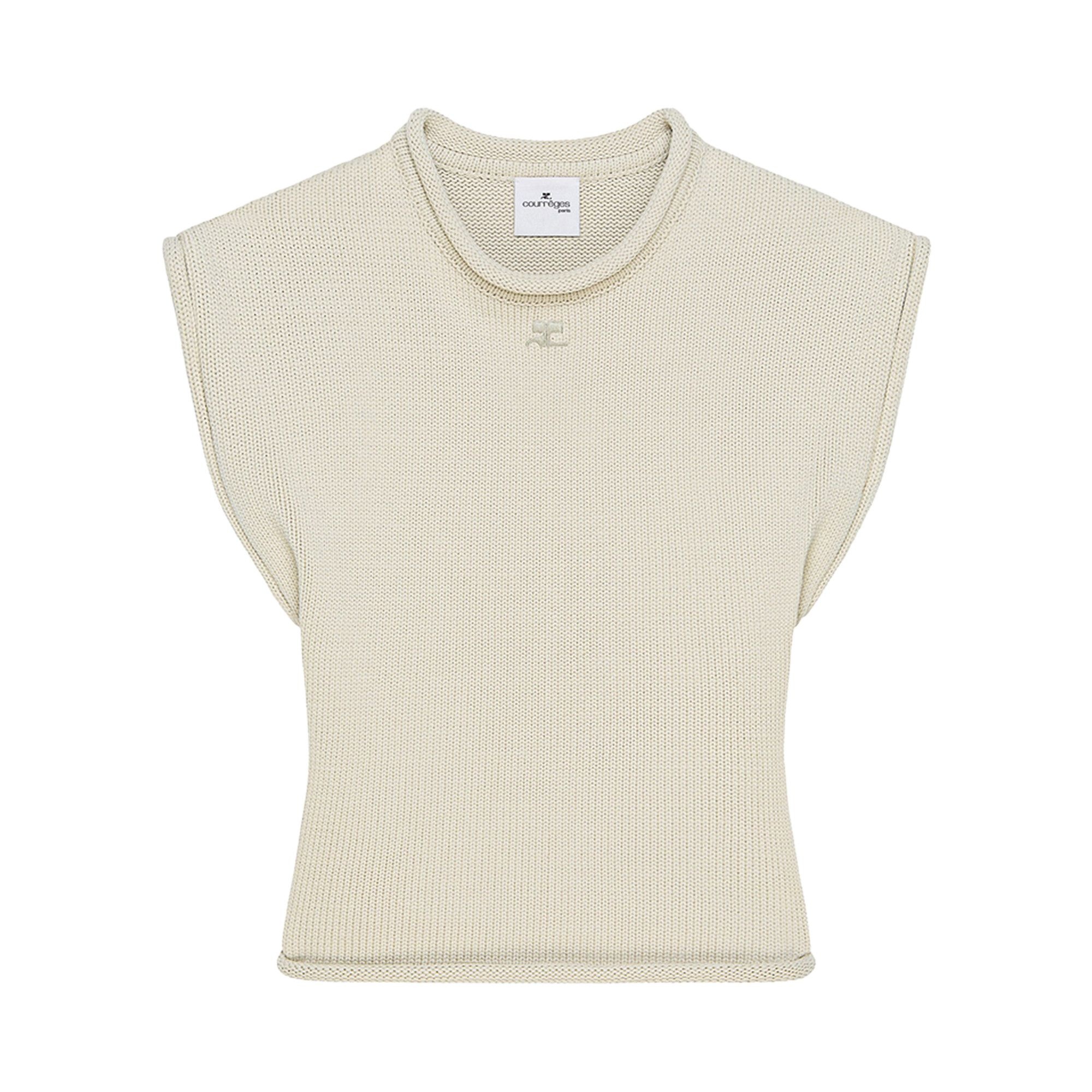 Courrèges Sleeveless Tank Top 'Clay' - 1
