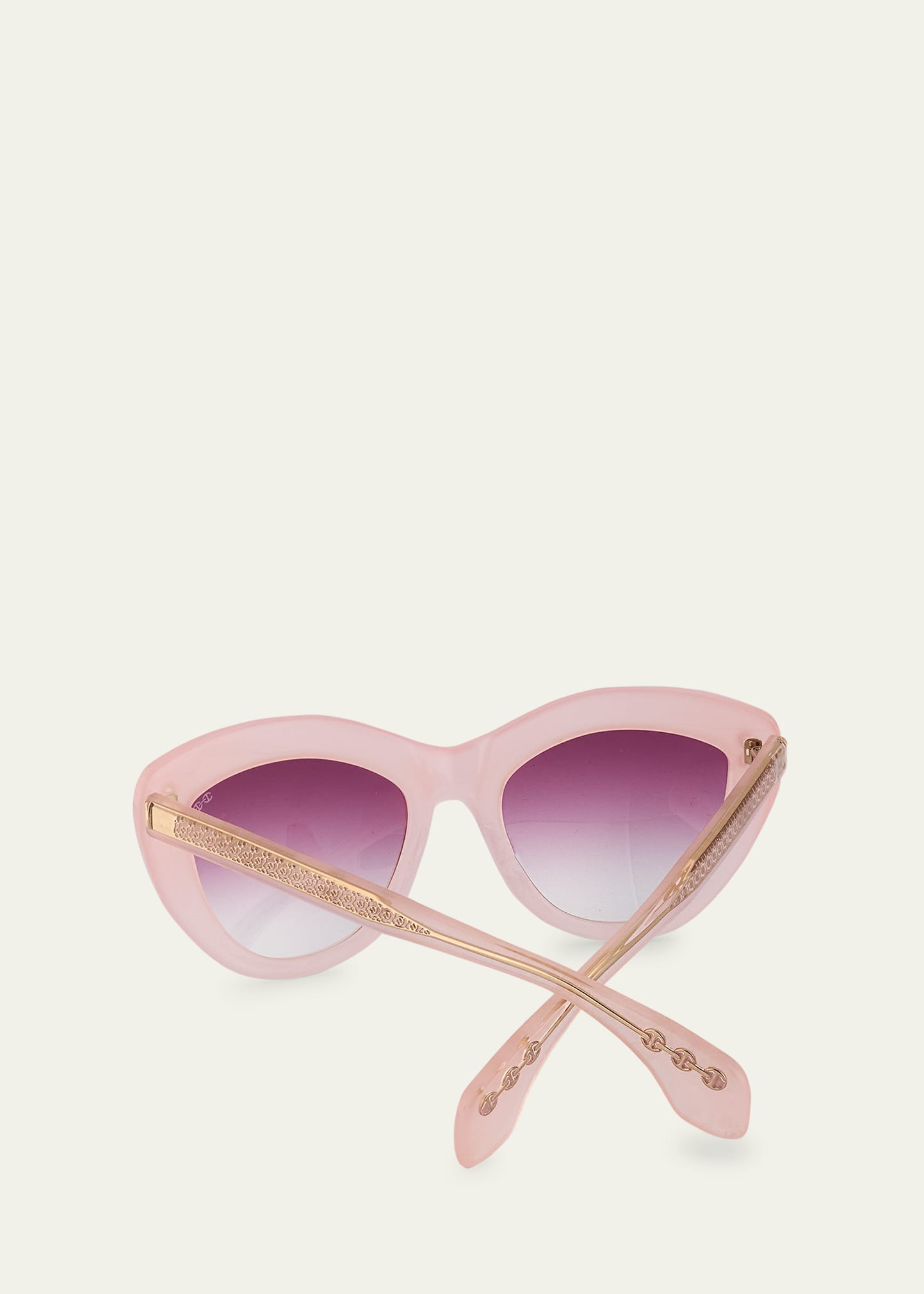 24K Gold & Acetate Cat-Eye Sunglasses - 4