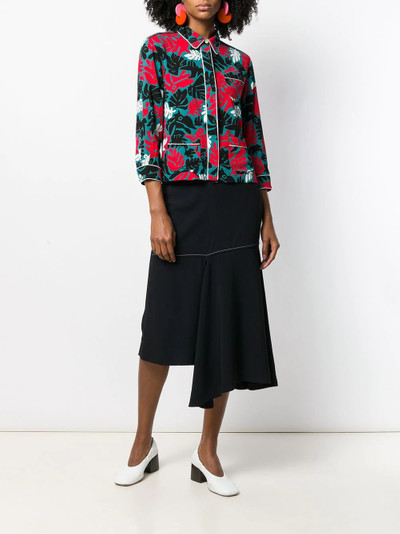 Marni crepe envers satin asymmetric skirt outlook