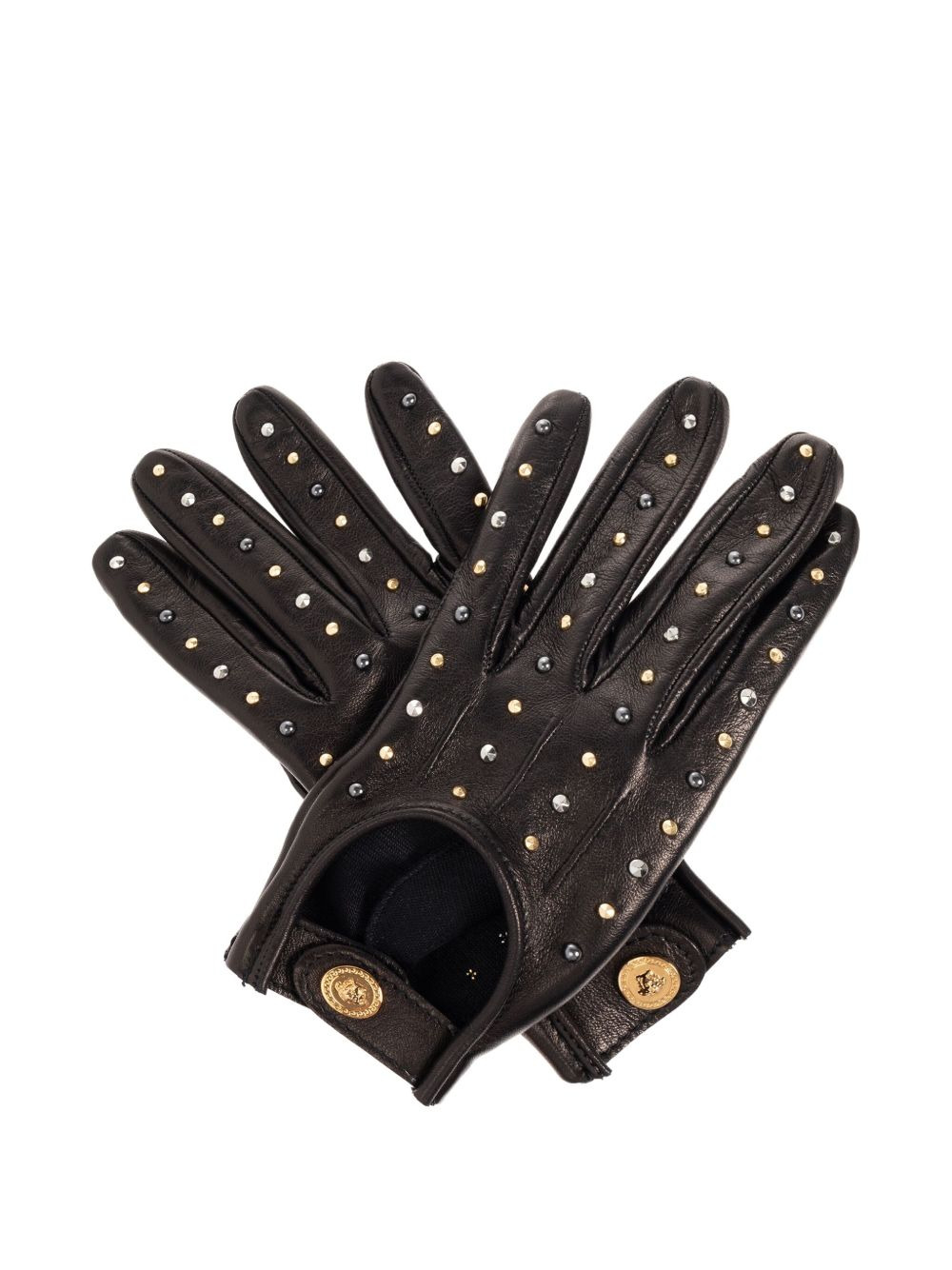 studded leather gloves - 2