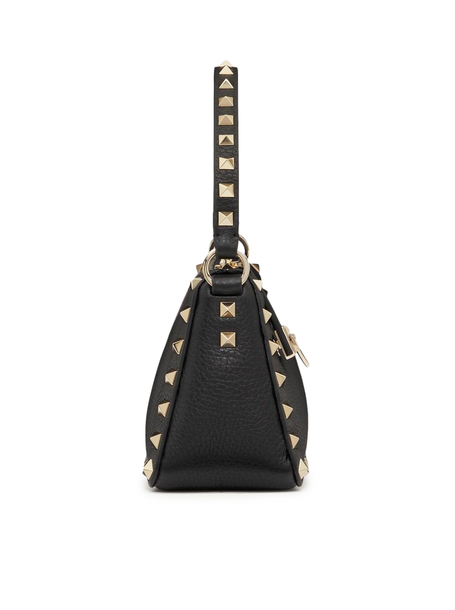 SMALL ROCKSTUD SHOULDER BAG IN GARNET CALFSKIN - 4
