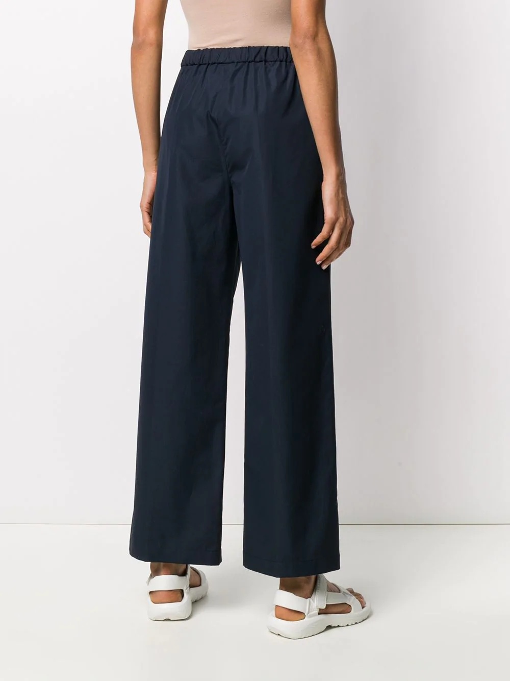 elasticated straight leg trousers - 4