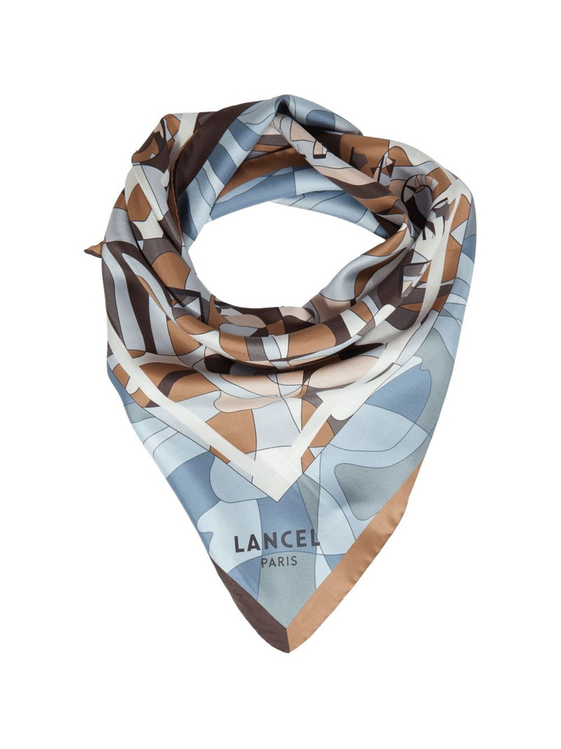 LANCEL geometric-patterned scarf outlook