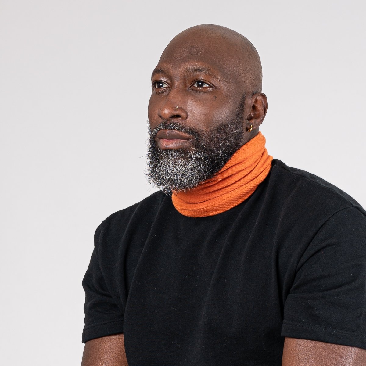 ROT-5133-ORA ROTOTO - Stretchy Tube Neck Scarf - Orange - 2