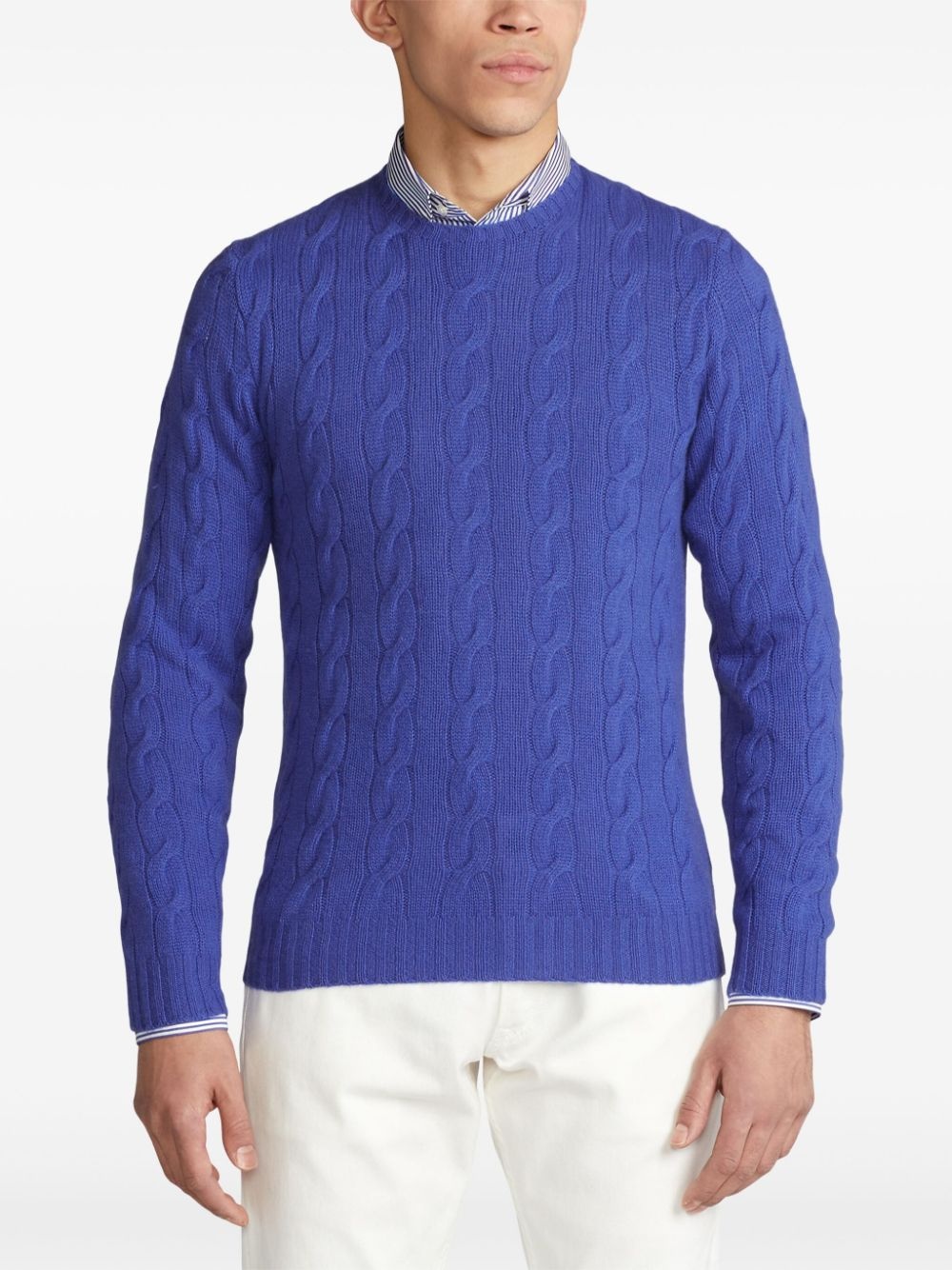 cable-knit jumper - 3