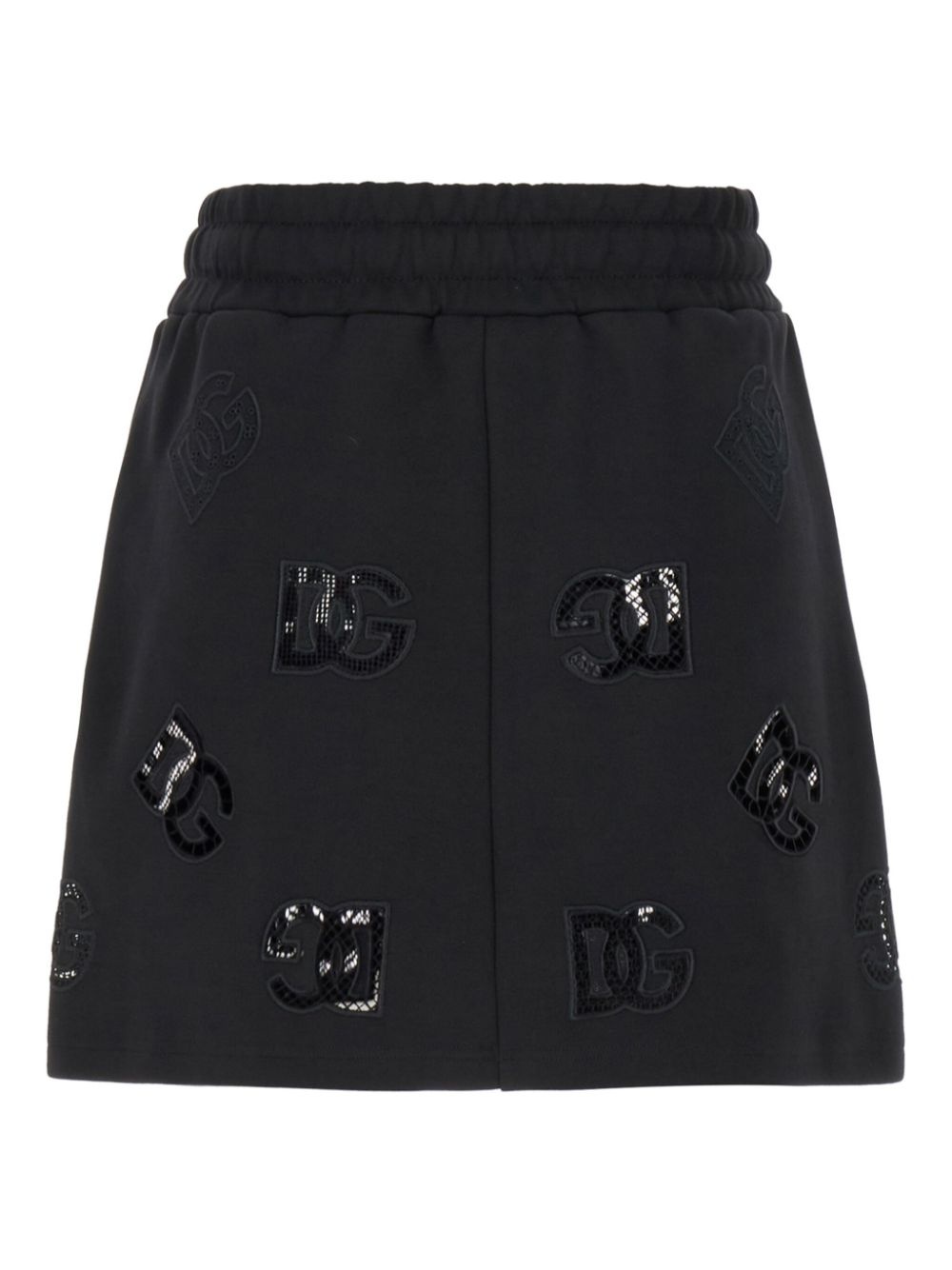 logo-patch jersey mini skirt - 2