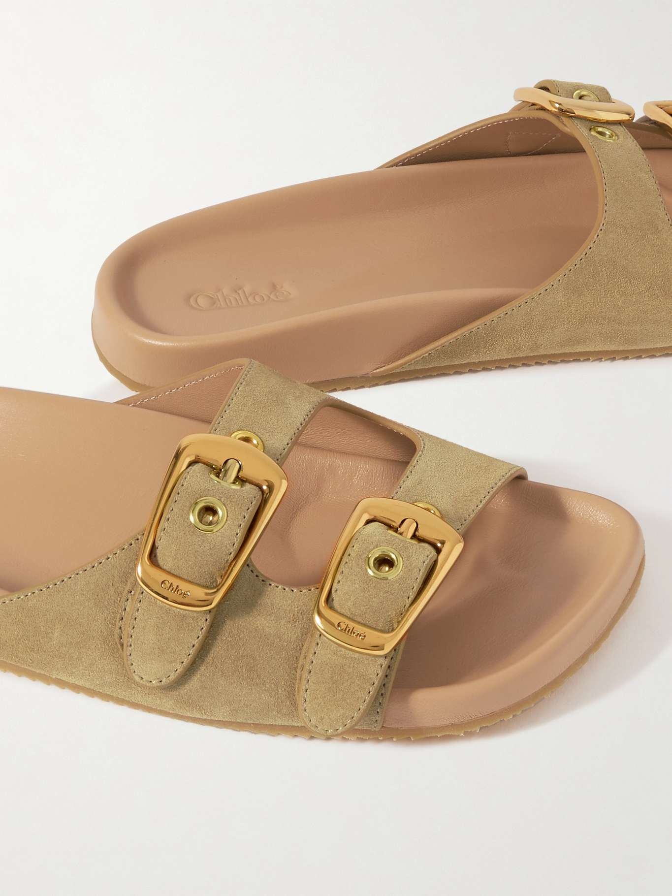 Polly suede slides Tan - 4