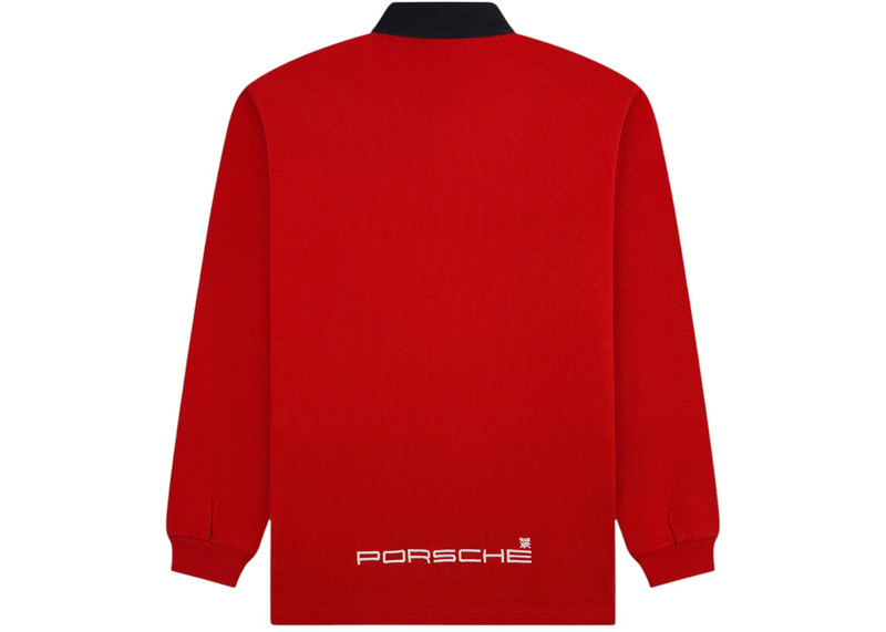 AIMÉ LEON DORE Aime Leon Dore x Porsche Crest Rugby Red outlook