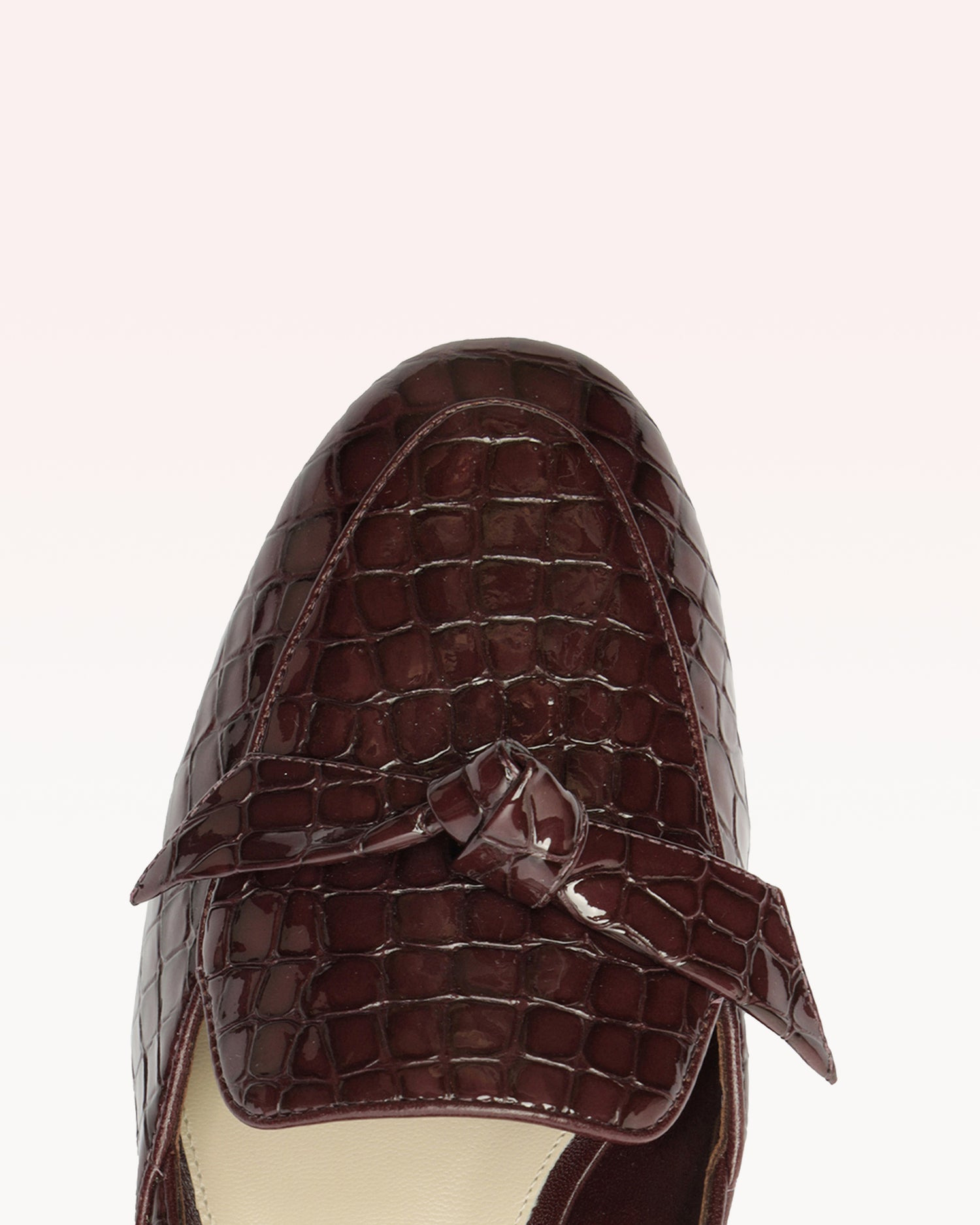 CLARITA BELGIAN CROCCO LOAFER CHERRY LACQUER - 5