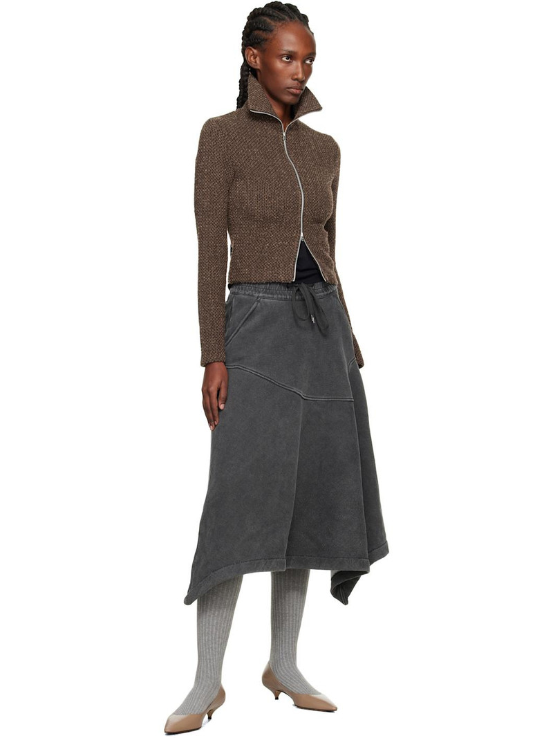 Our Legacy Gray Lounge Midi Skirt outlook
