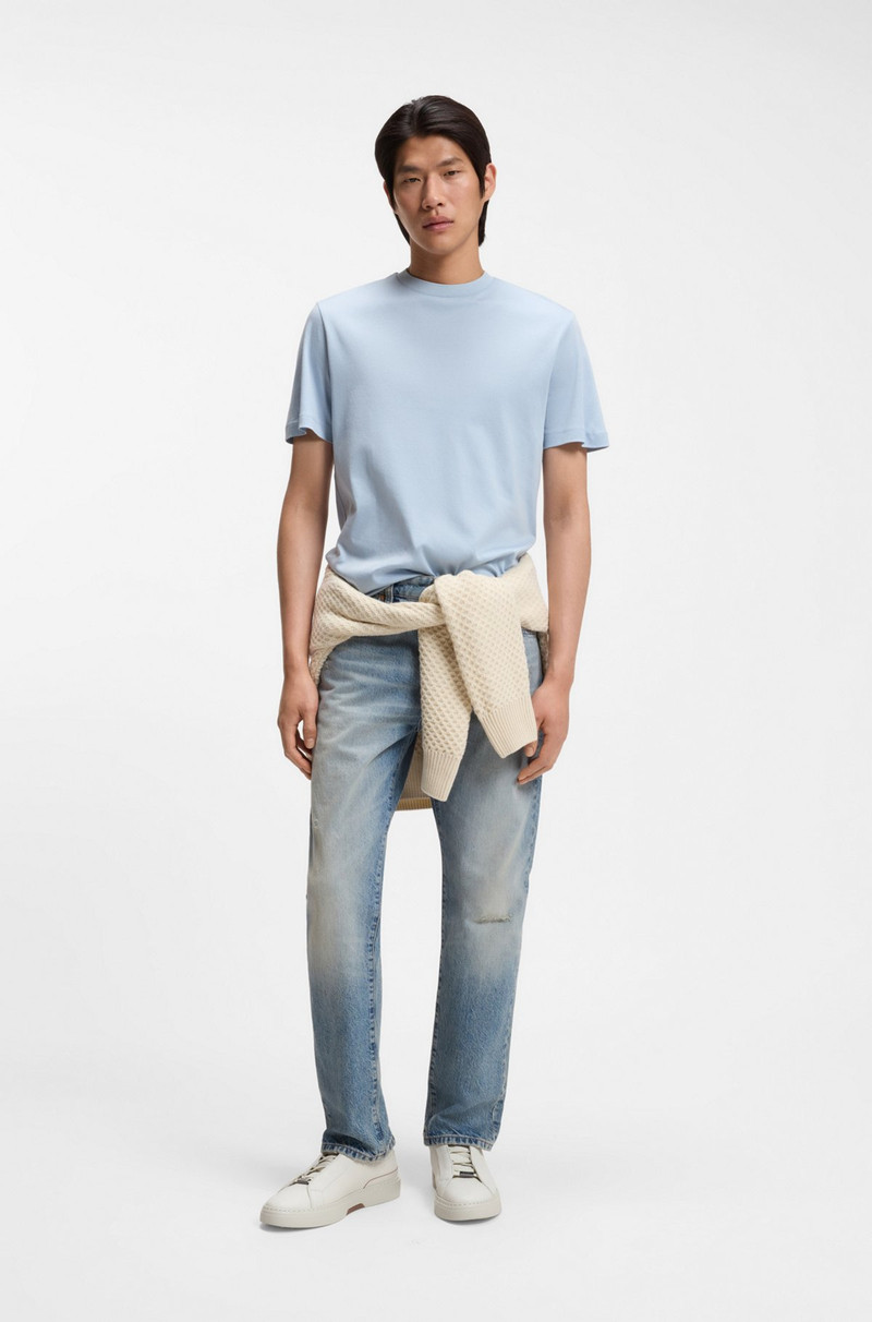 BOSS GARY TRAINERS IN GRAINED LEATHER outlook