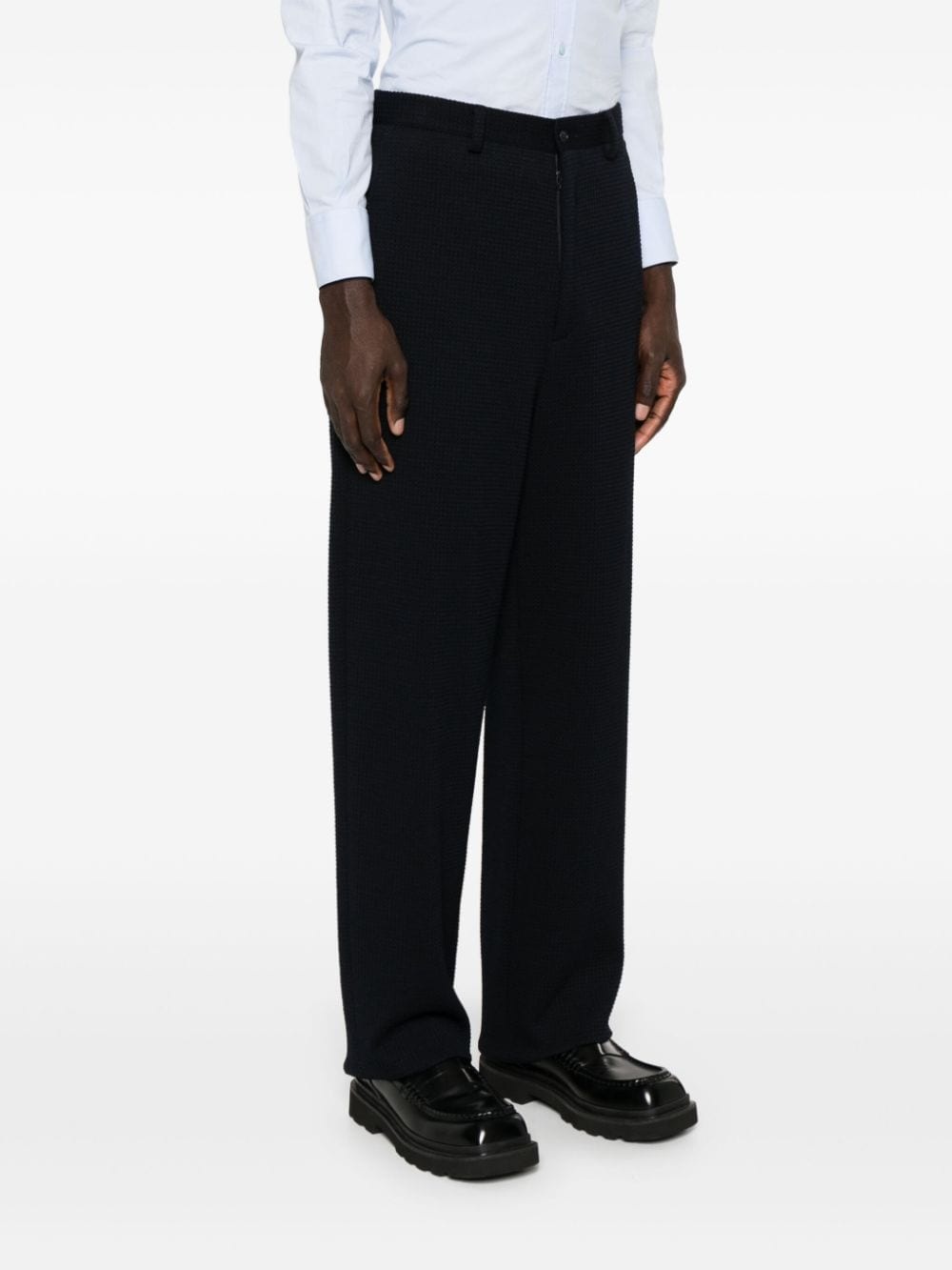textured tapered trousers - 3