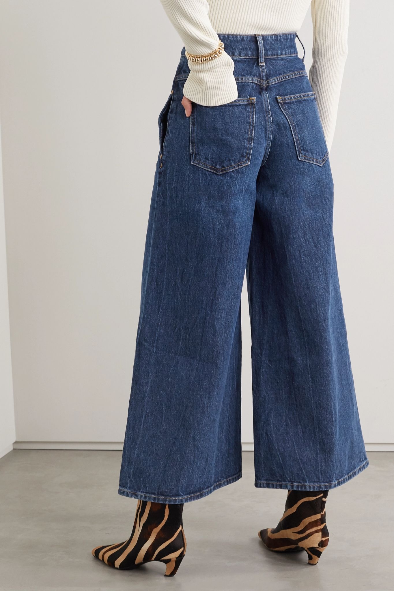 Darcy cropped mid-rise wide-leg jeans - 4