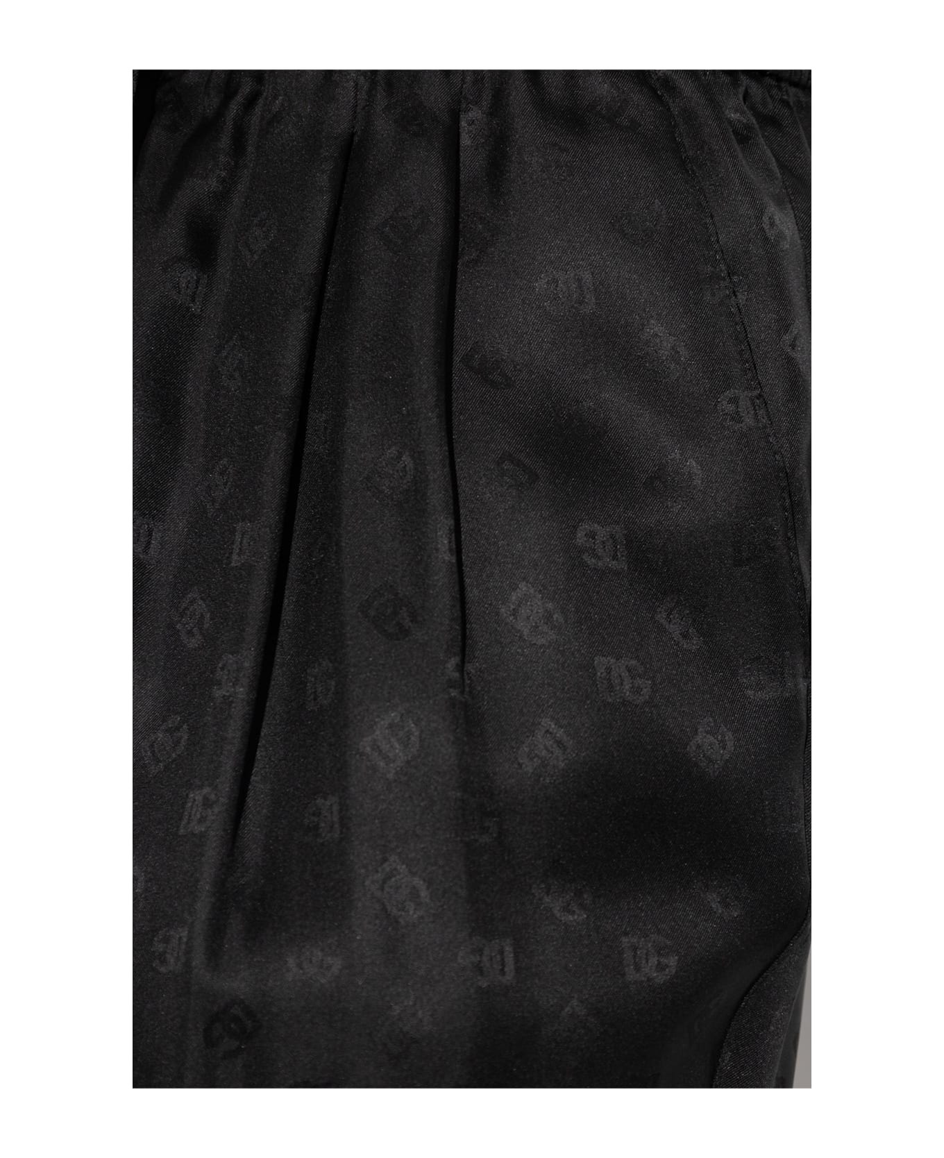 Dolce & Gabbana Silk Trousers With Monogram - 5