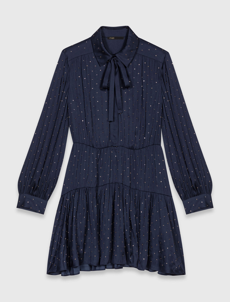 Studded flowing shirt dress 1