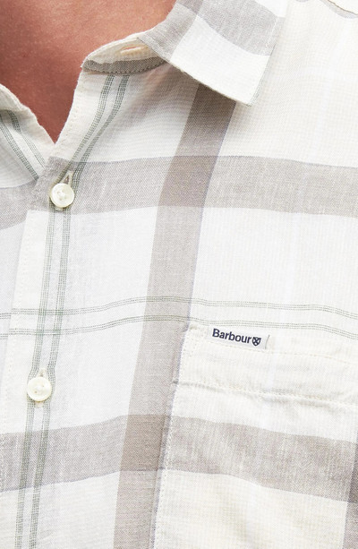 Barbour Croft Regular Fit Plaid Short Sleeve Linen Blend Button-Up Shirt outlook