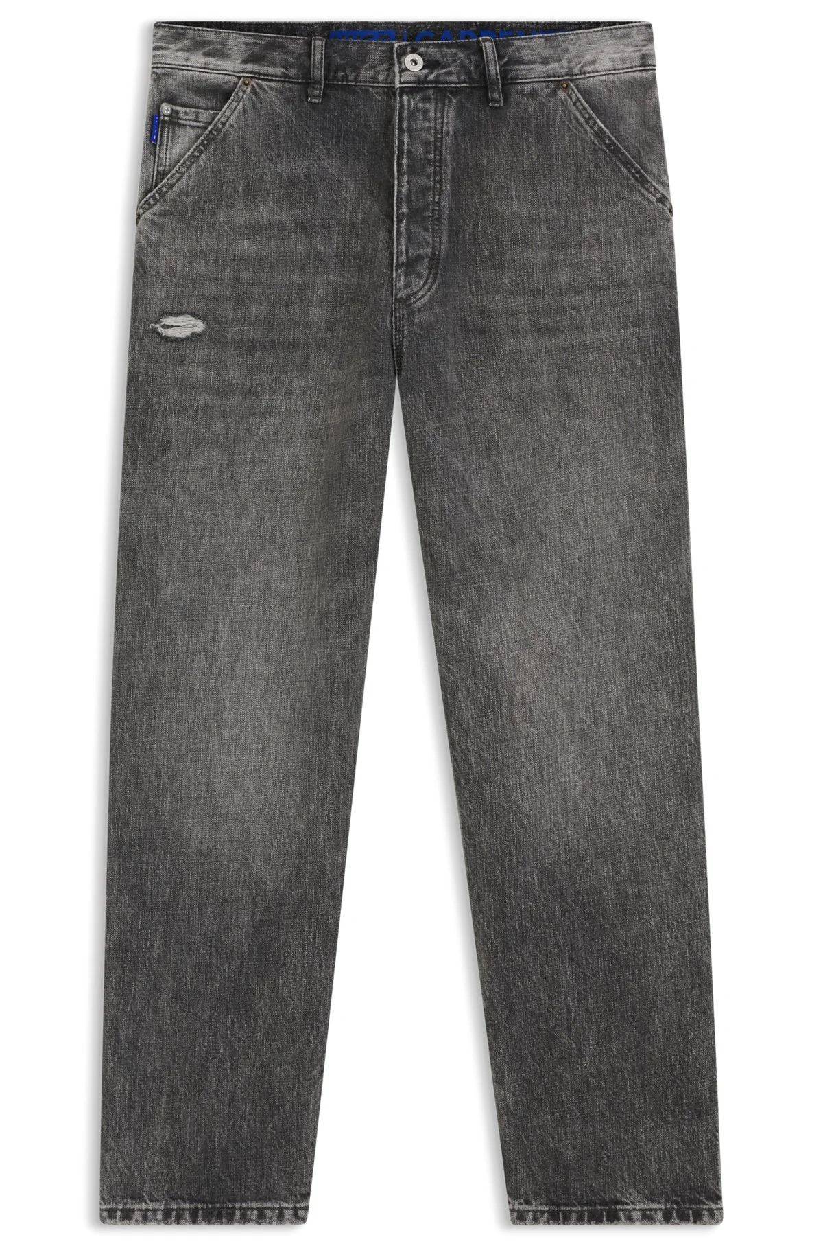 BAGGY-FIT BLACK JEANS WITH CARPENTER DETAILS - 1