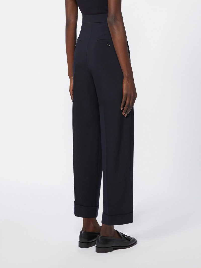 RUGIADA High-waisted wool trousers - ULTRAMARINE 4
