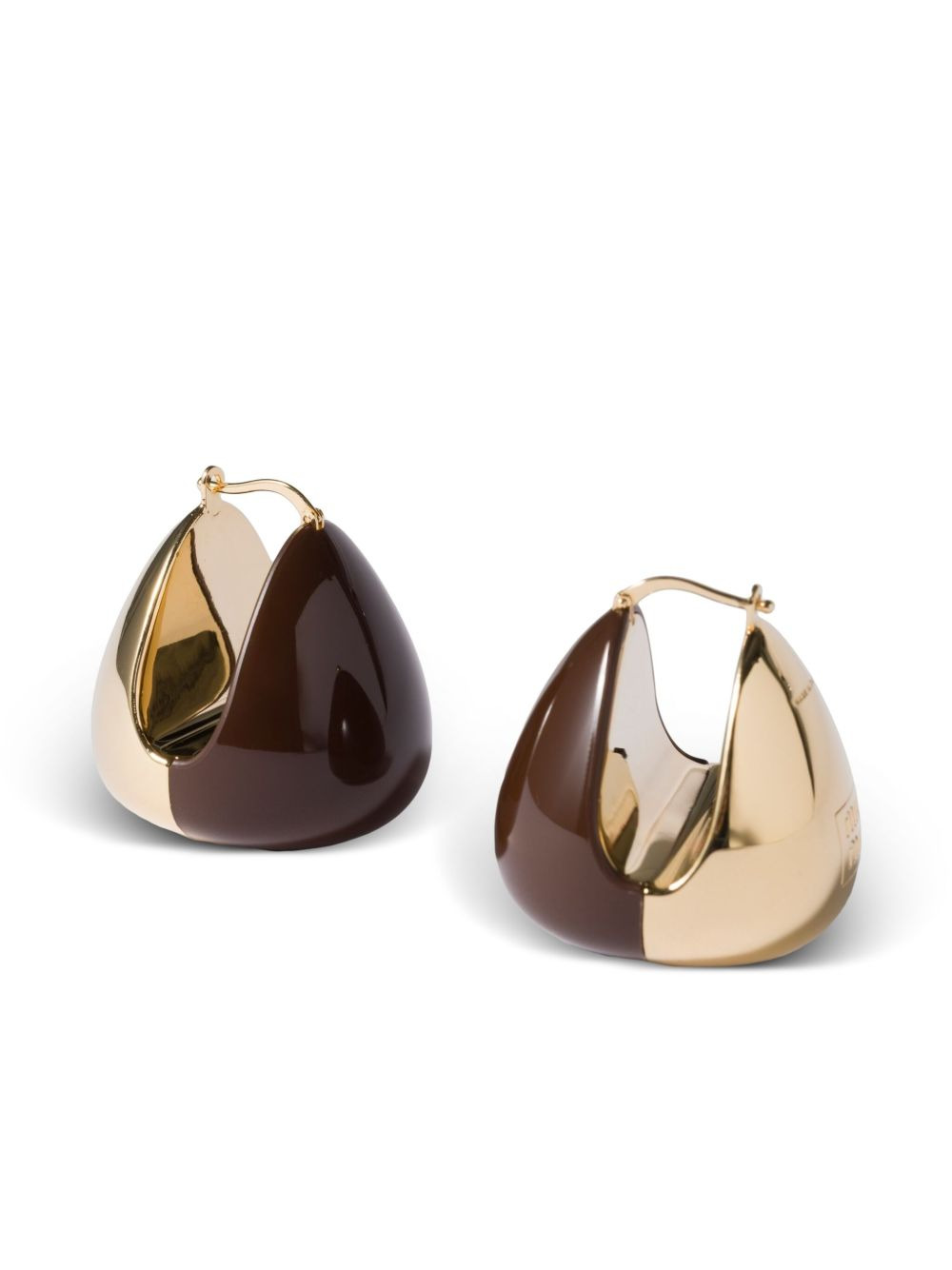 two-tone hoop earrings - 2