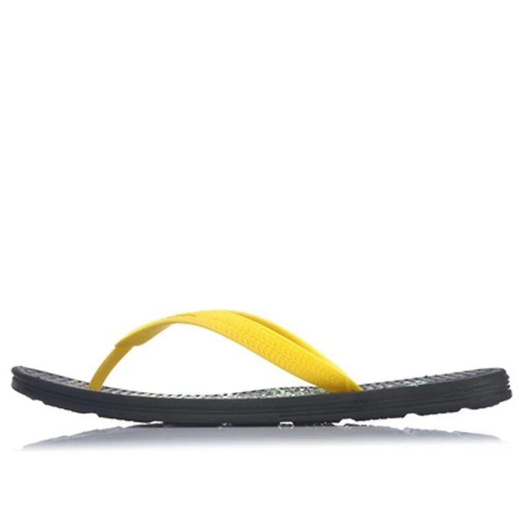 Li-Ning Disney Crossover LN Floper Colorblock Casual Yellow Black Flip-Flops AGAP003-1 - 1