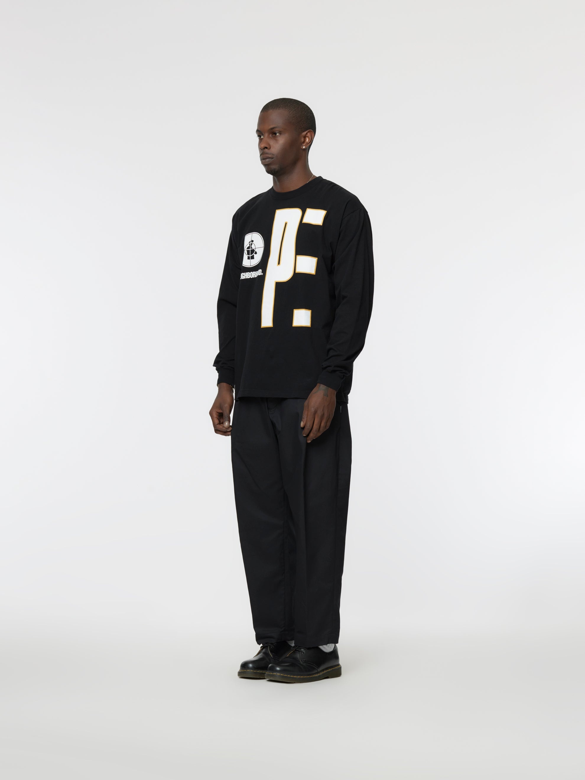 NEIGHBORHOOD NH X PUBLIC ENEMY TEE LS-1 (BLACK
