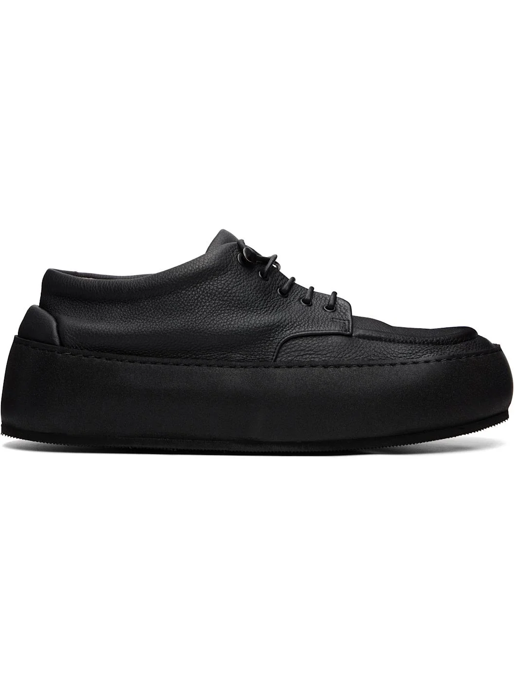 Black Cassapana Pebbled Leather Sneakers - 1