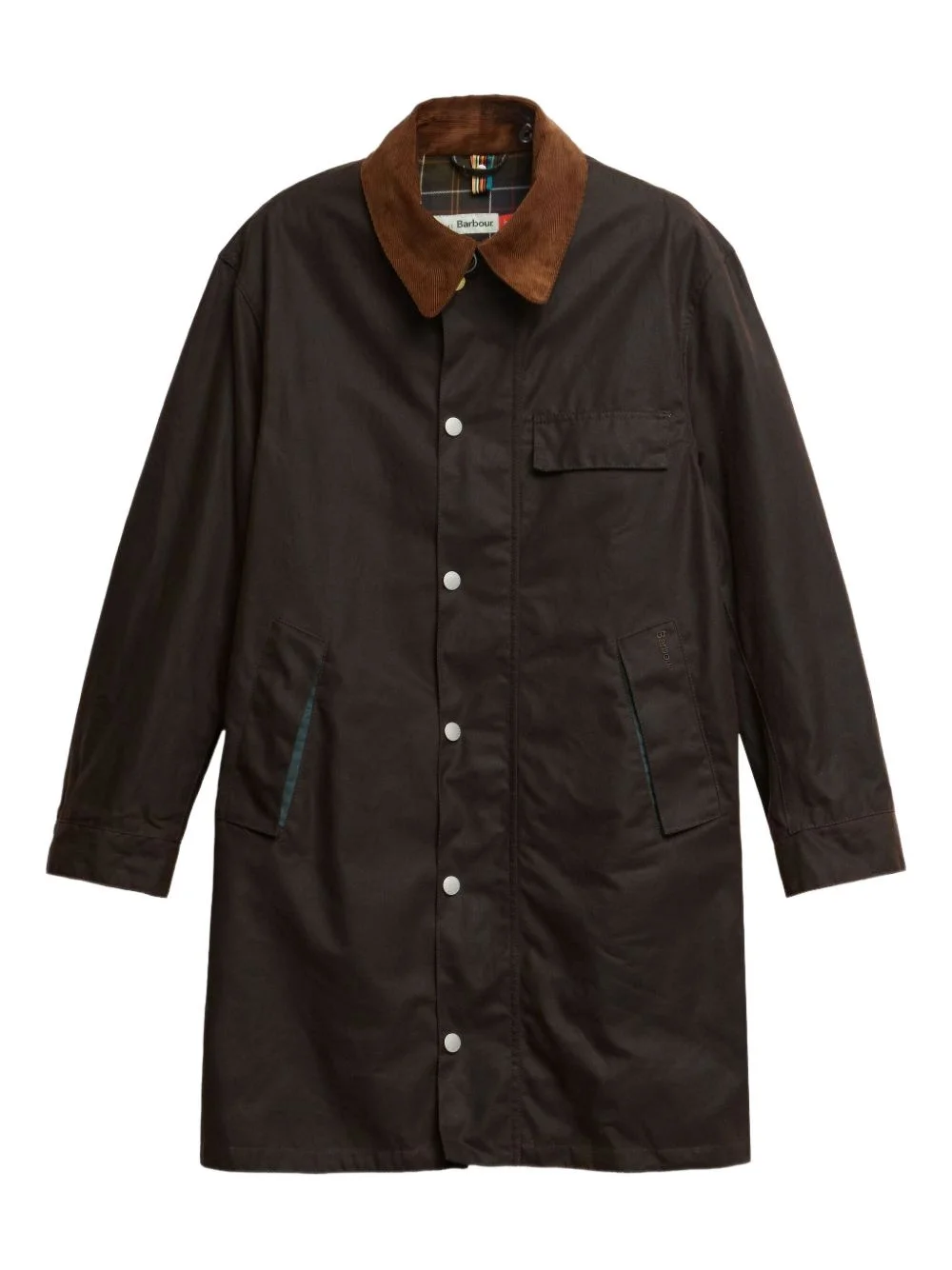 corduroy-collar jacket - 1