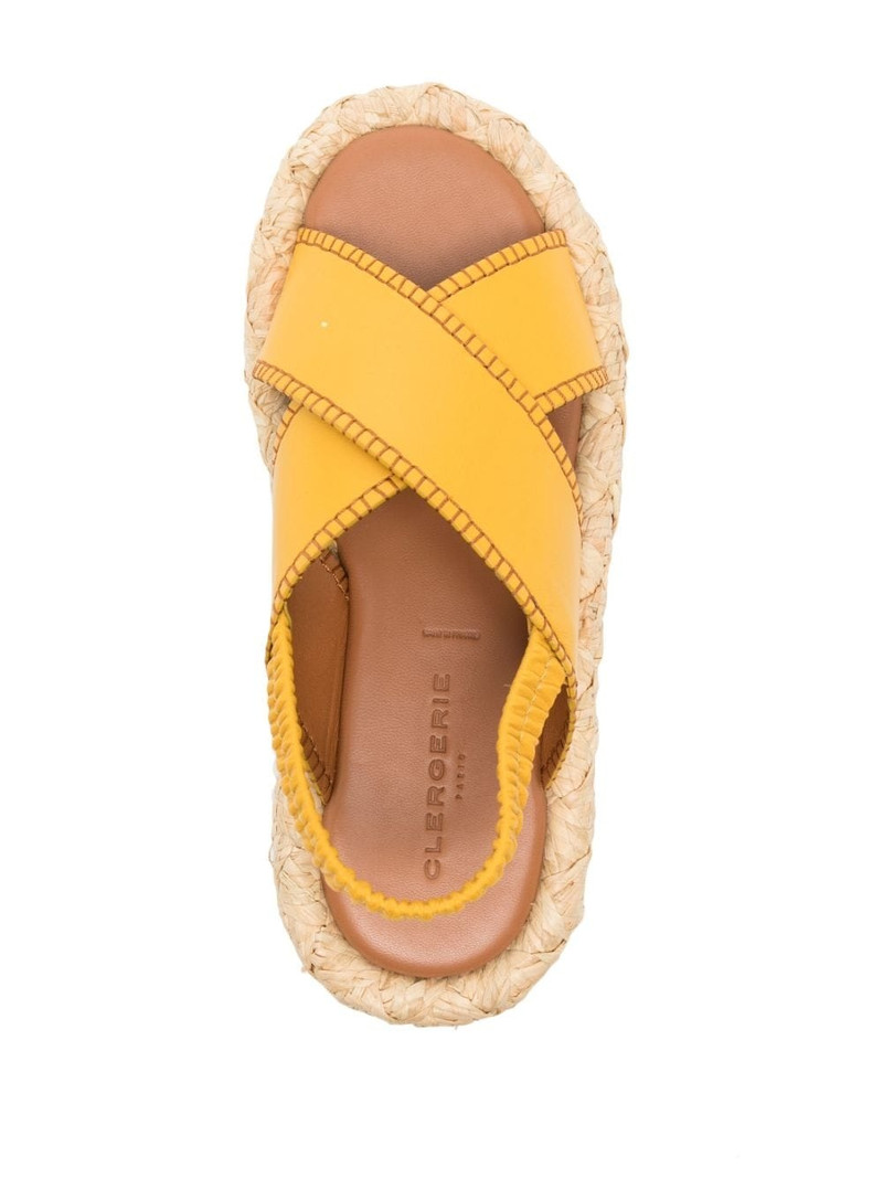 Clergerie Adom 50 Leather Flatform Sandals 4