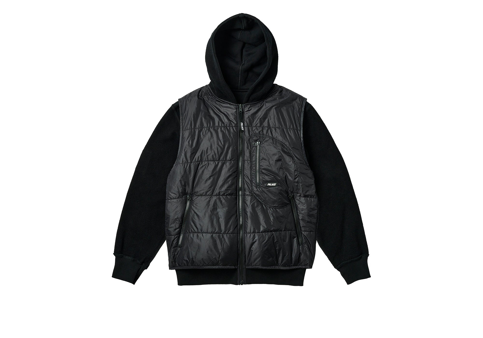 REVERSIBLE VEST HOOD BLACK - 1