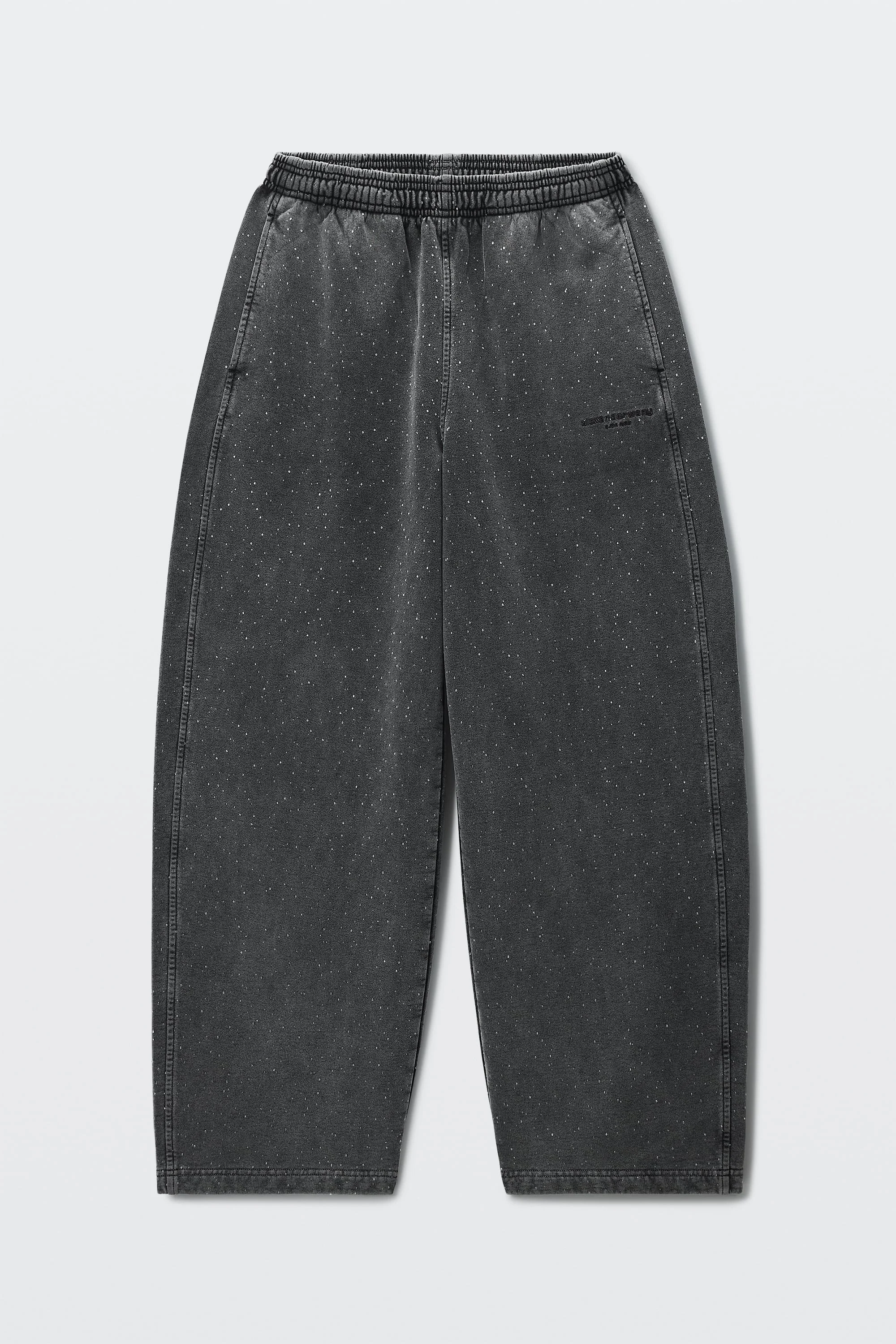 CRYSTAL HOTFIX MID-RISE OVERSIZED SWEATPANT - 1
