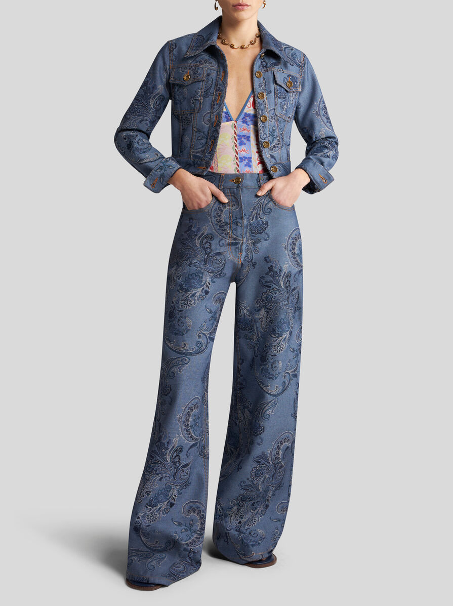 BAGGY JACQUARD JEANS - 2