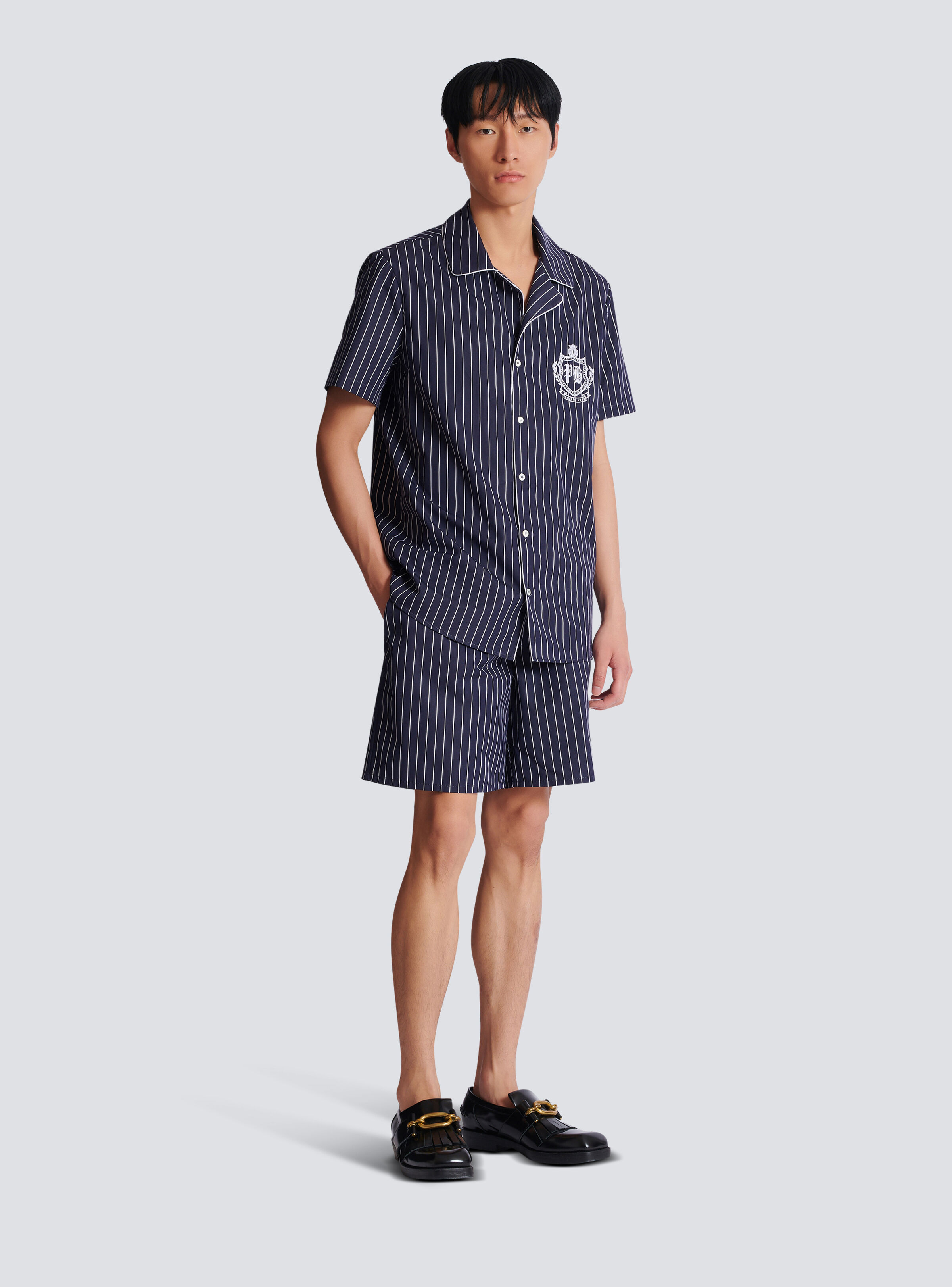 Striped poplin pyjama shirt - 3