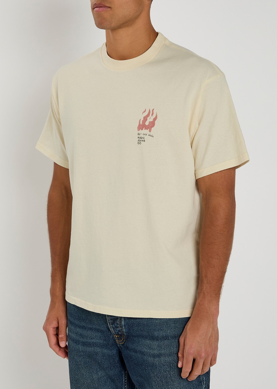 Nudie Jeans Koffe Printed Cotton T-shirt - 2
