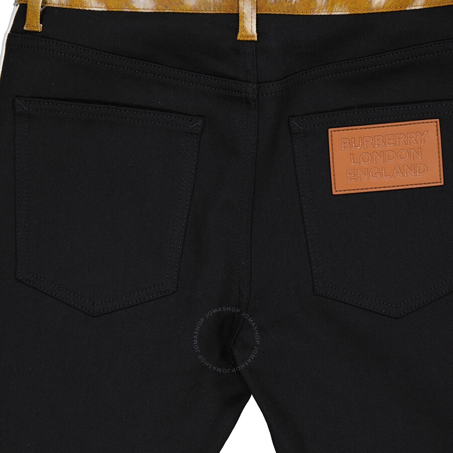 Burberry Deer Print Trim Straight Fit Japanese Denim Jeans - 7