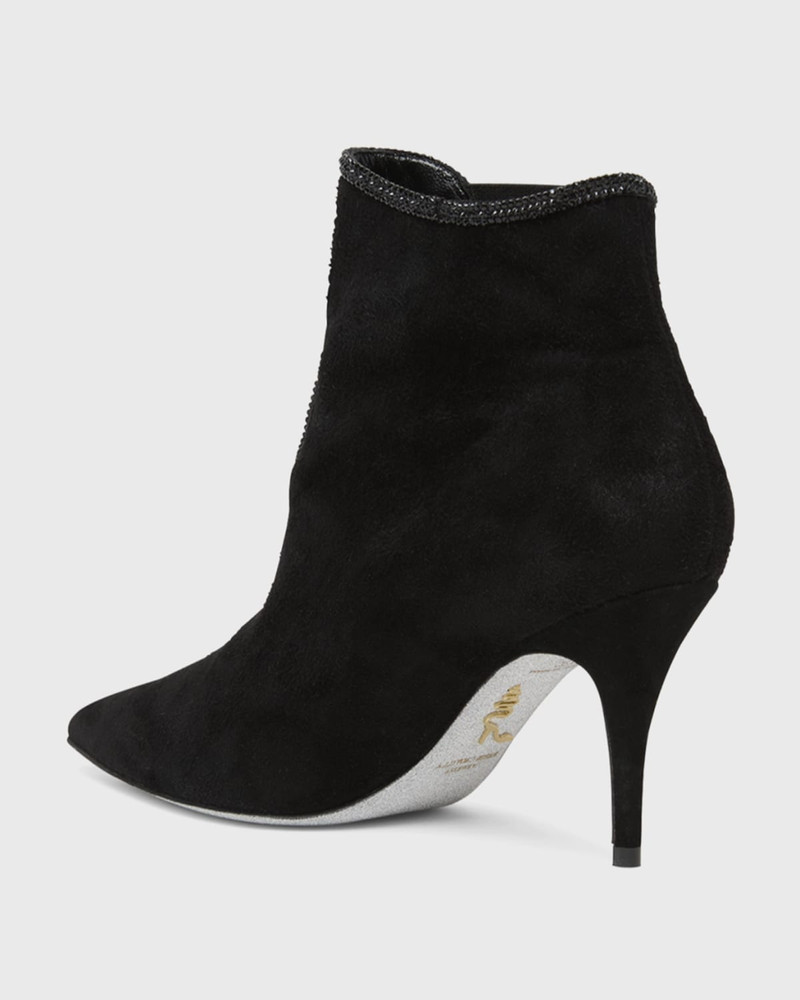 RENE CAOVILLA 80mm Embellished Suede Booties outlook