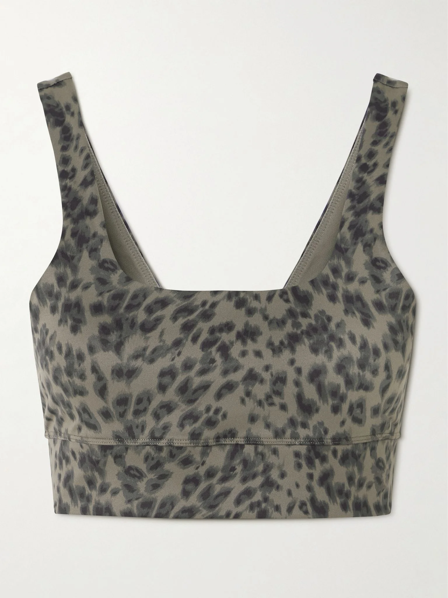 Cori cheetah-print FreeSoft™ sports bra Brown - 1