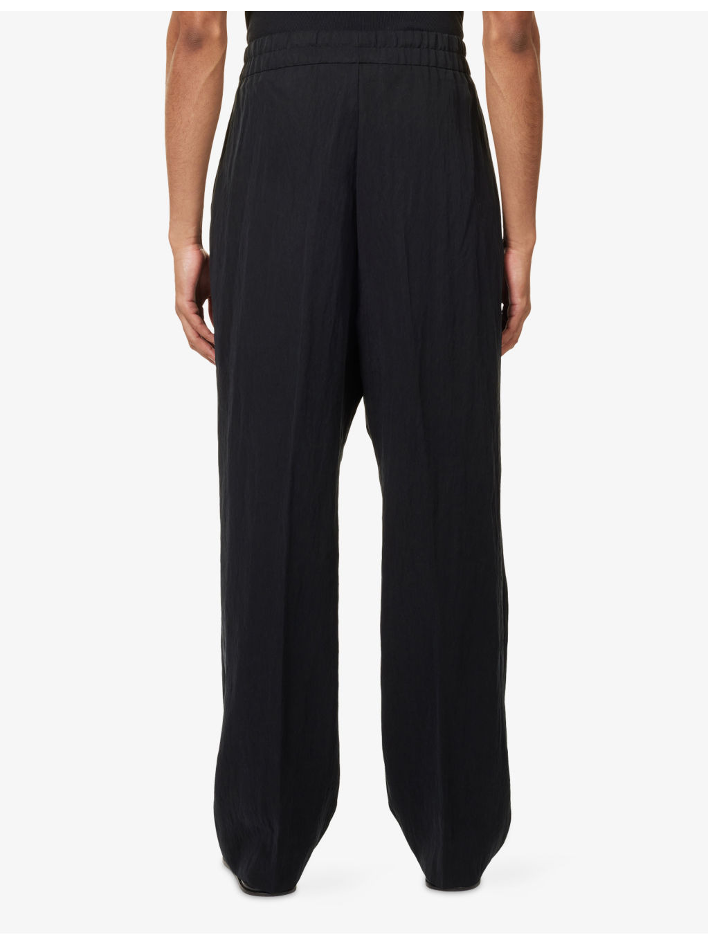 Drawstring Wide-Leg Woven Trousers - 4