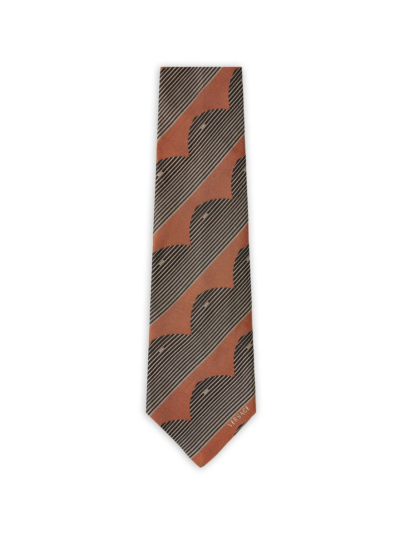 printed jacquard silk tie 1
