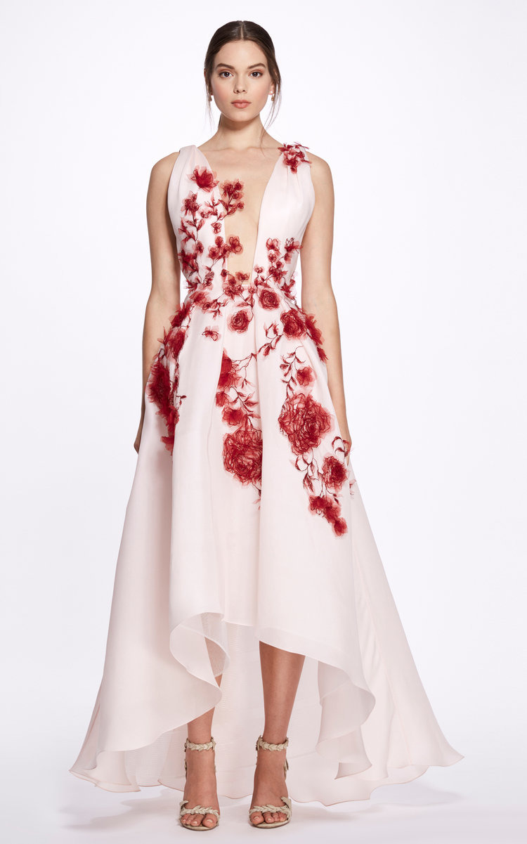 Embroidered Silk Gown multi - 1