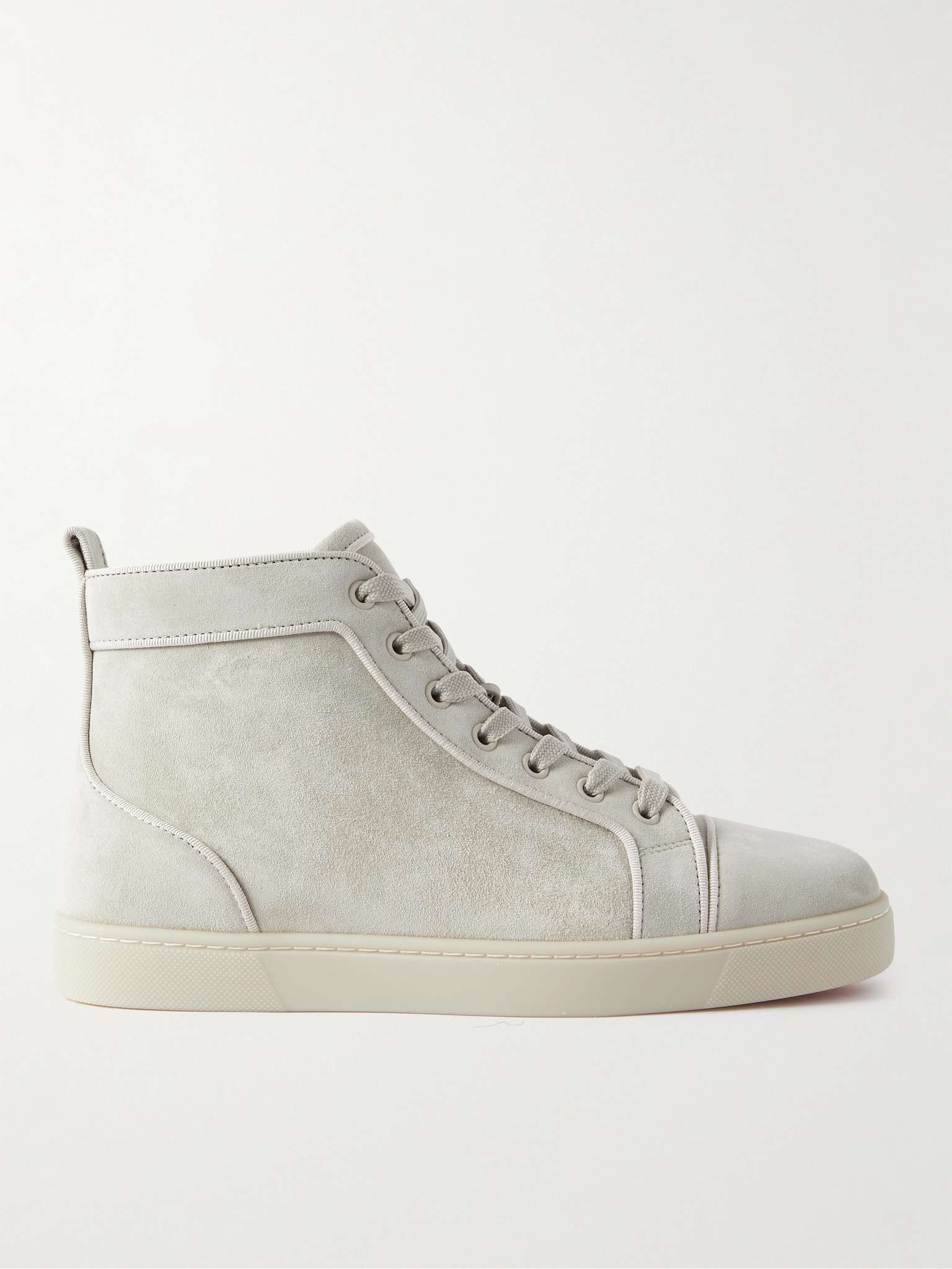 Louis Orlato Grosgrain-Trimmed Suede High-Top Sneakers - 1