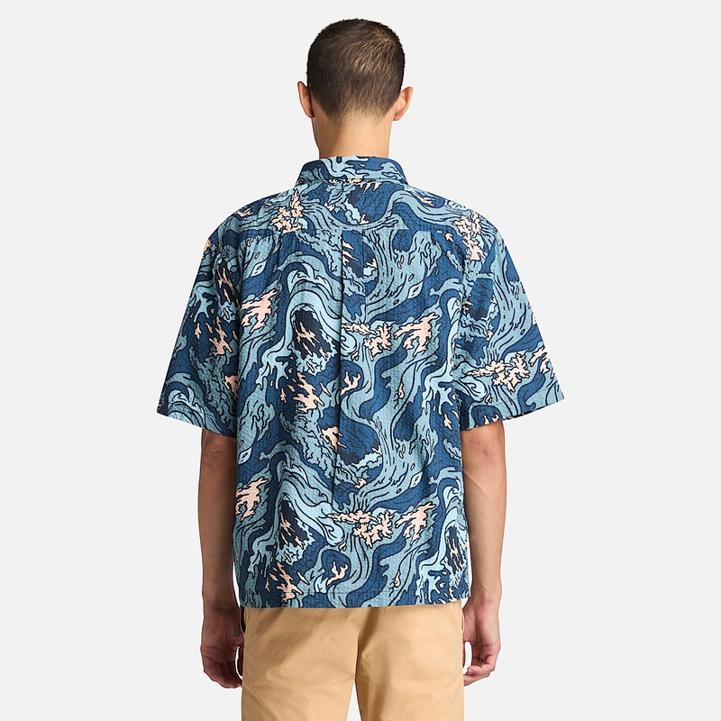 Men's Seersucker Graphic Resort Shirt 5