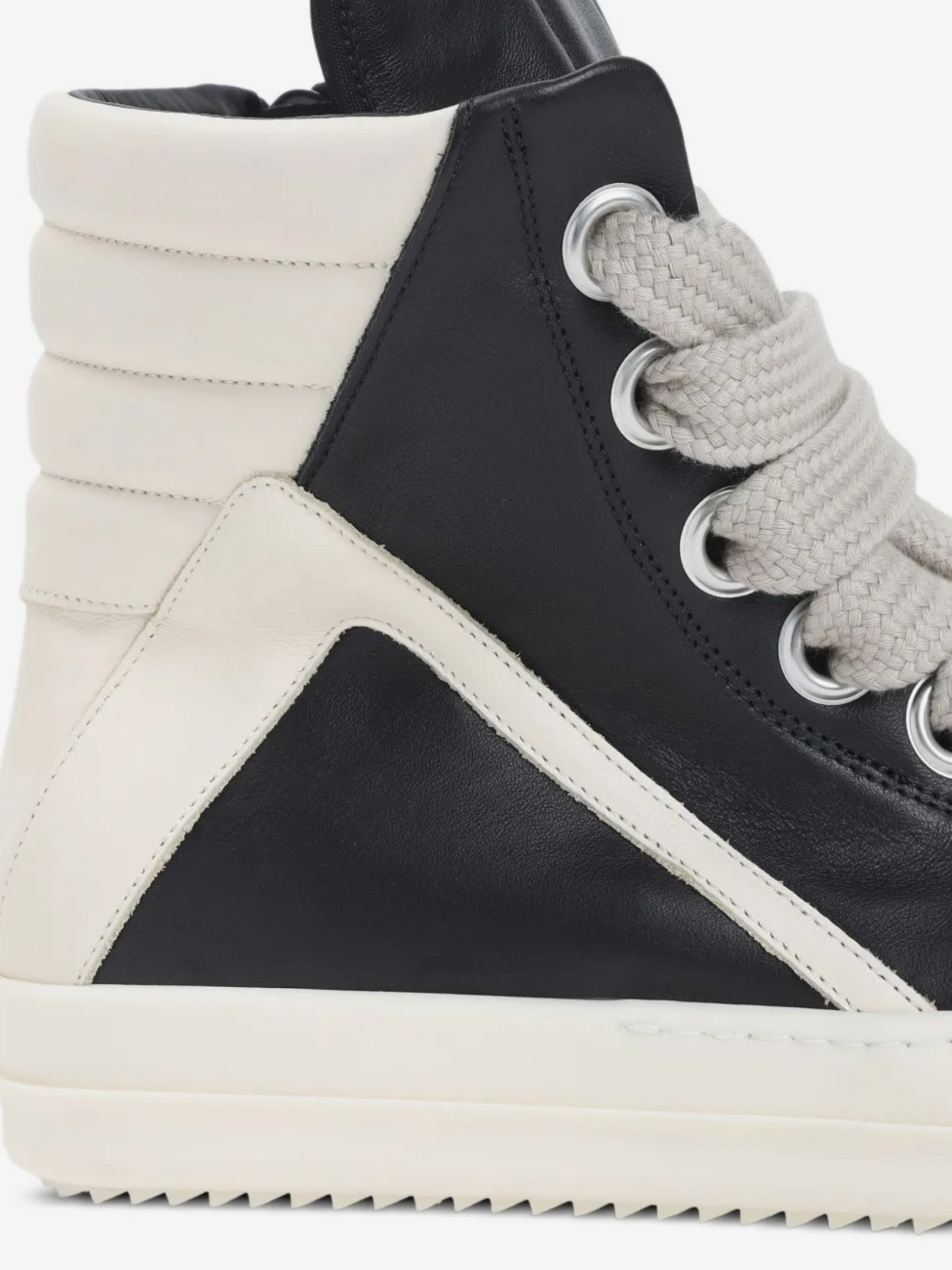 RICK OWENS - Men Leather Jumbolace Geobaskets - 3