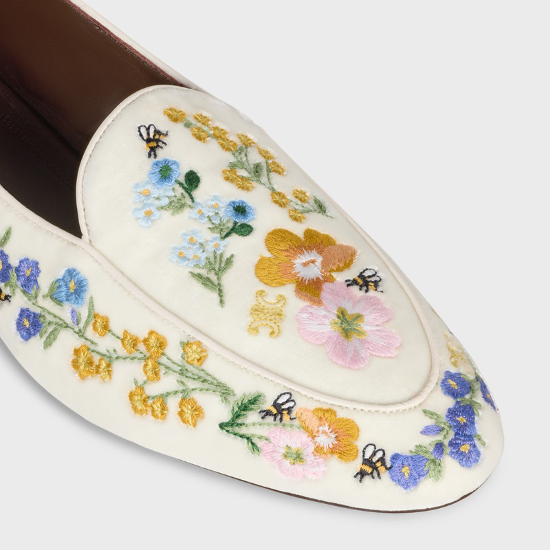 AURA LOAFER IN Flowers Embroidered Velvet 4