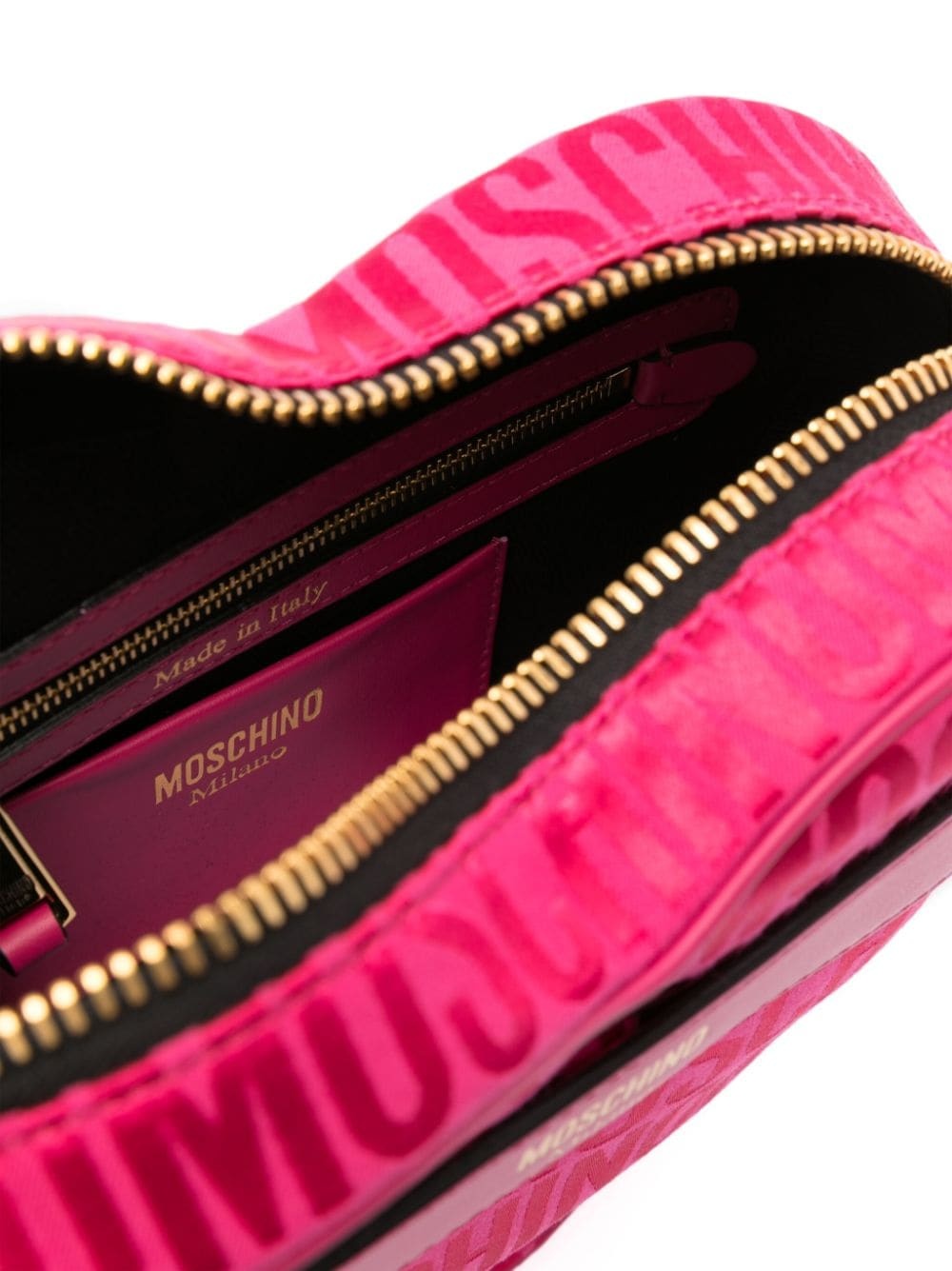 logo-jacquard heart shoulder bag - 5