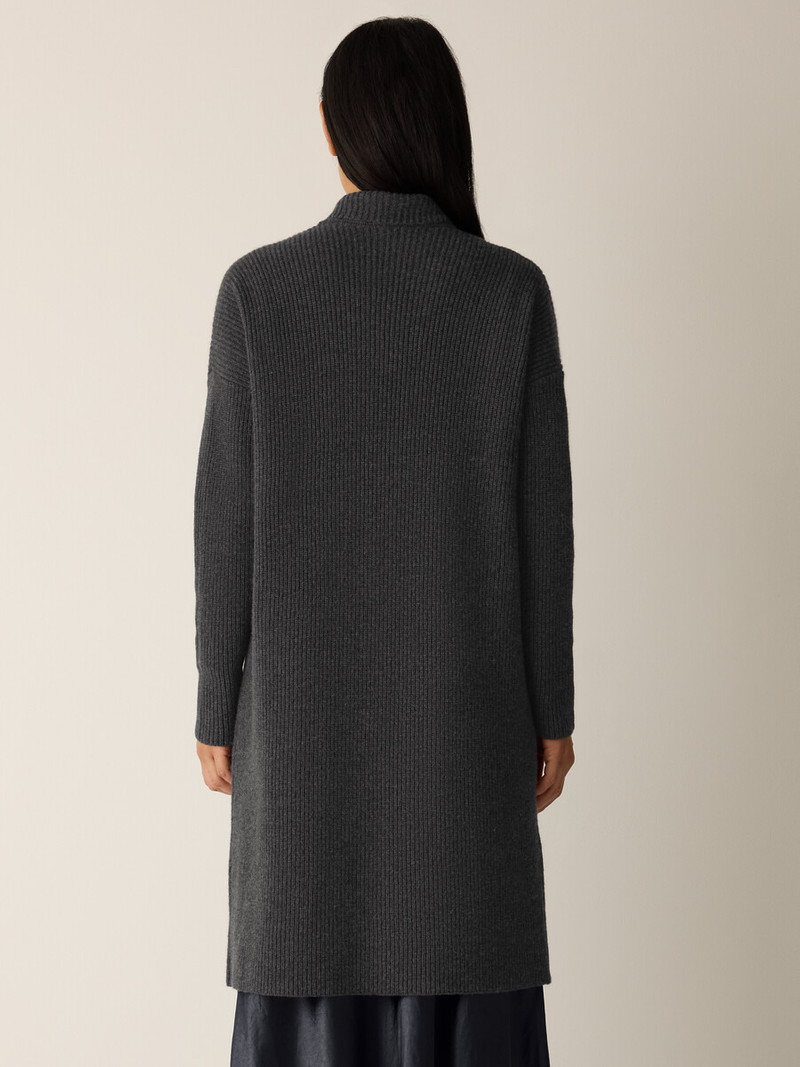 Recycled Wool Cashmere Notch Collar Cardigan 4