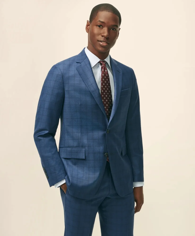American-Made Classic Fit Multi-Checked 1818 Suit - 1