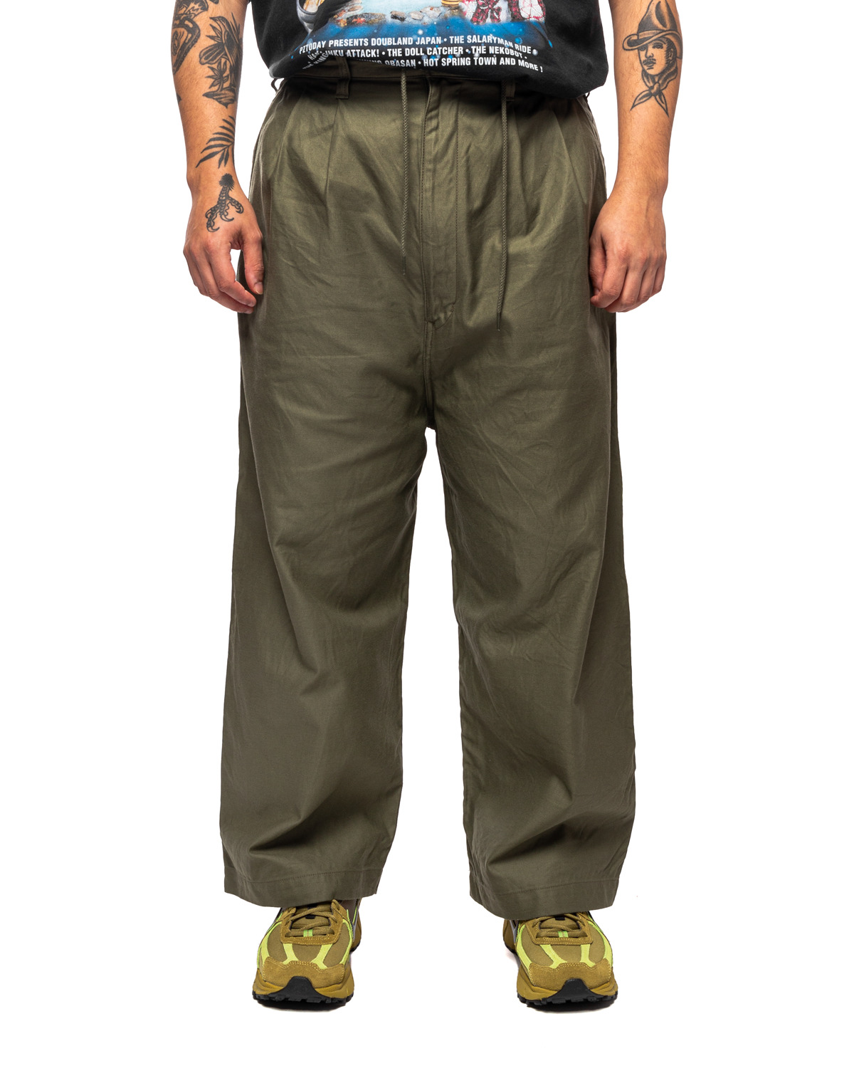 Khaki Paneled Trousers HL-P011-051 - 1