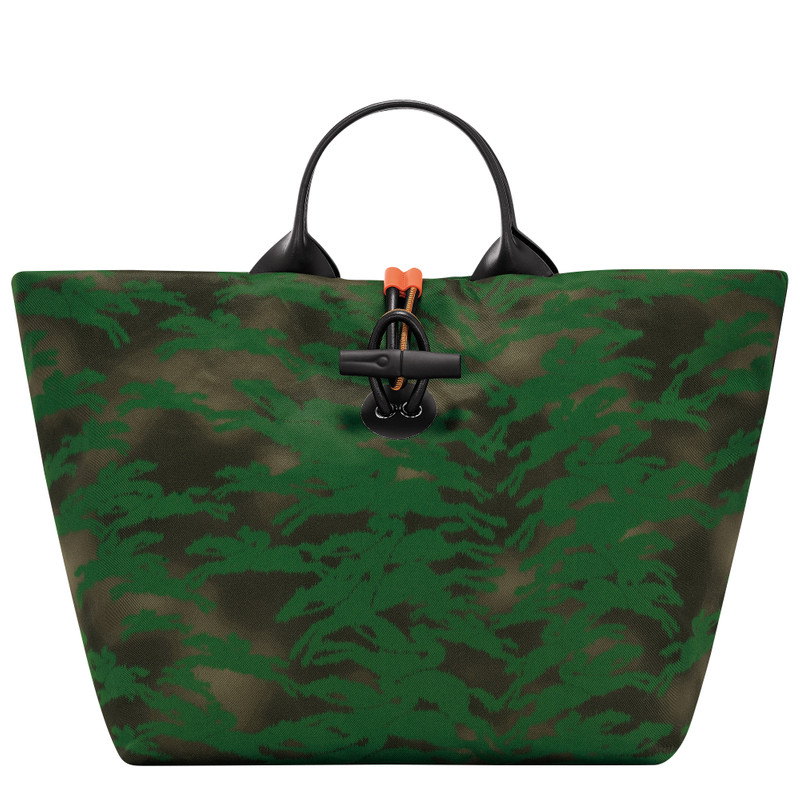 Le Roseau L Handbag Khaki - Canvas 1