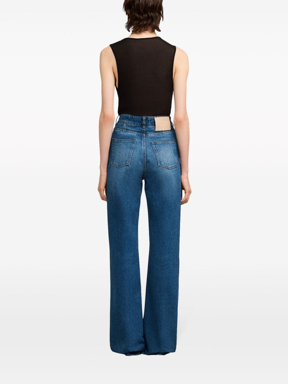 high-rise flared-leg jeans - 4